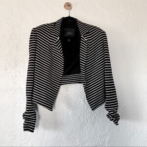 Robert Rodriguez black white striped blazer sz 4